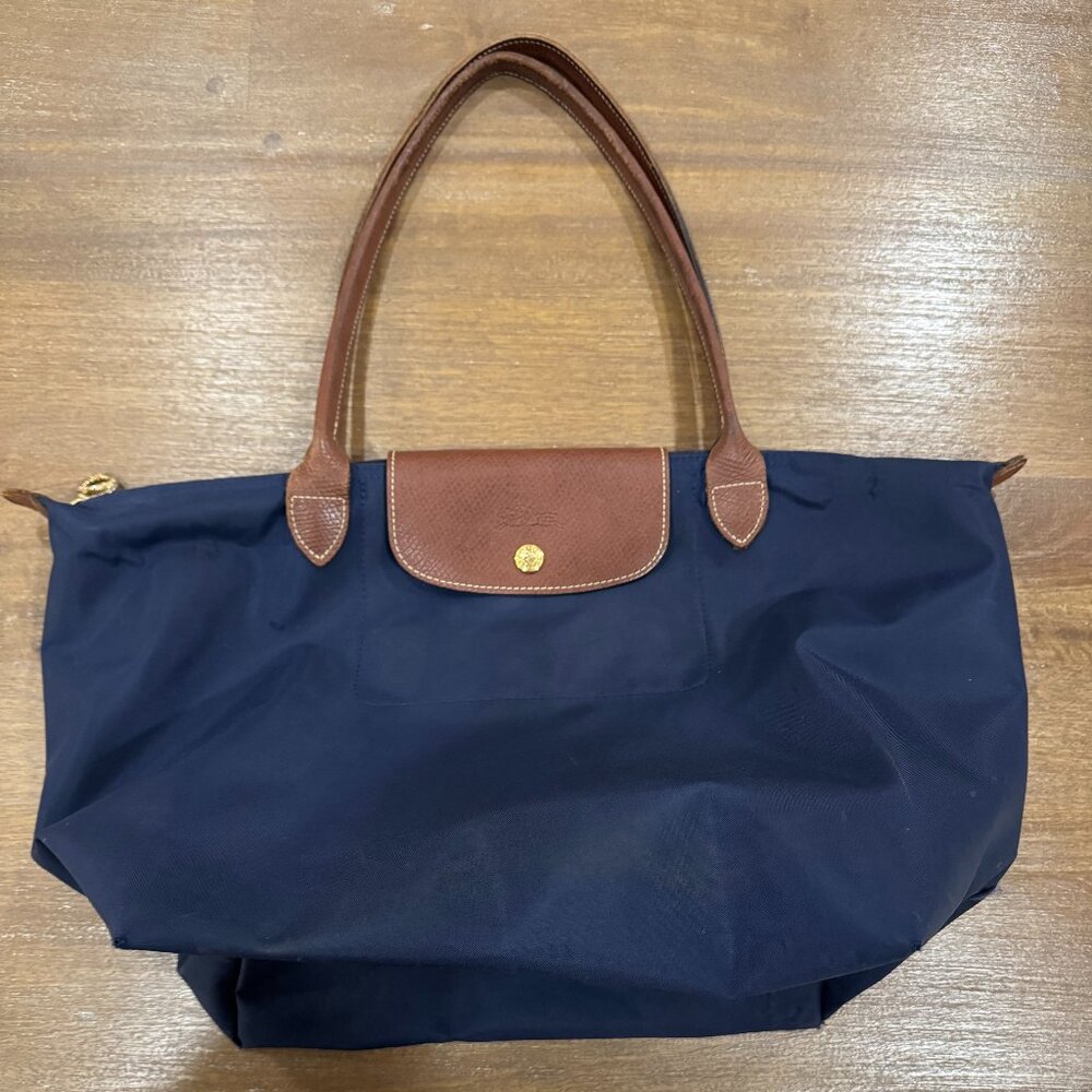 Longchamp Le Pliage Navy M Women's Tote Bag